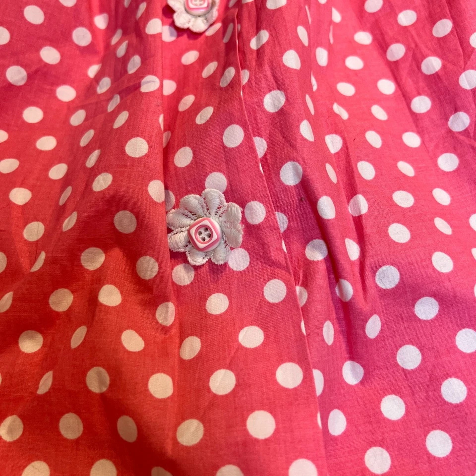 Saia feminina Bettie Page Las Vegas rosa bolinhas flor tamanho XS pin up kitsch - Imagem 4 de 4