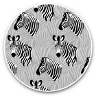 2 x Vinyl Stickers 20cm (bw) - Pink Zebra Print Animal Head  #36703