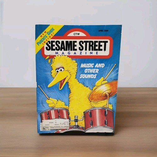 Vintage ORIGINAL Sesamstraße Magazin April 1986 Big Bird Musik & Geräusche Cover - Bild 1 von 7