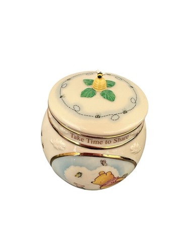 Ardleigh Elliott Porcelain Winnie The Pooh Music Box ‘take Time To Share’ Disney - Picture 5 of 9