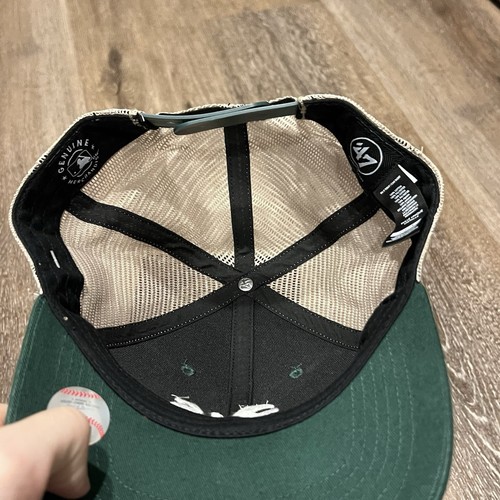 '47 Oakland Athletics A's Snapback Hat S M Green Tan Faded Logo MLB Mesh Trucker - Picture 6 of 6