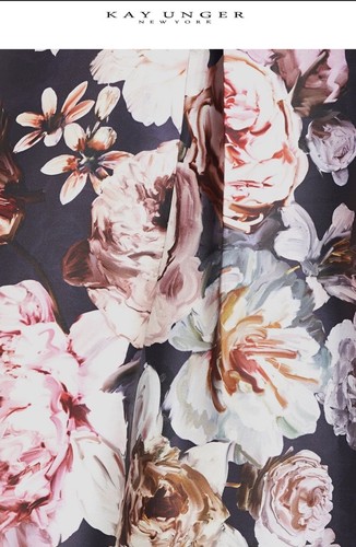 Kay Unger New York Arielle Floral Print Midi Cocktail Dress NWT $288 Size 0 - Picture 4 of 16