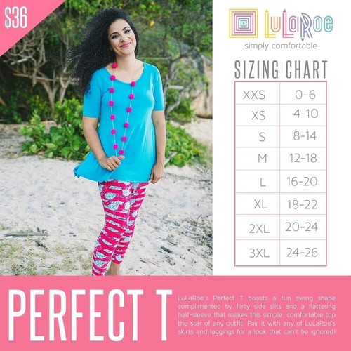 LuLaRoe Perfect T Short Sleeve Shirt Top Xtra X Small NWT XXS Hearts Roses NEW - Picture 5 of 5