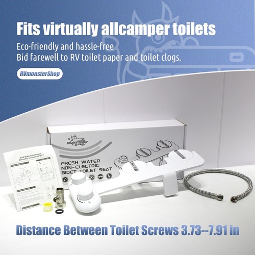 RV Bidet for Camper Toilet- Self Cleaning, Slide-in Easy Install, Adjustable ... - Picture 6 of 9