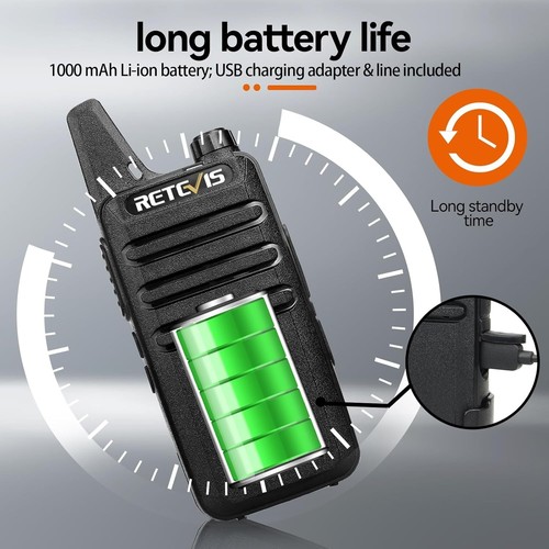 RT22 Akumulator walkie talkie dalekiego zasięgu – 4-pak, idealne na outdoor adv... - Zdjęcie 5 z 10