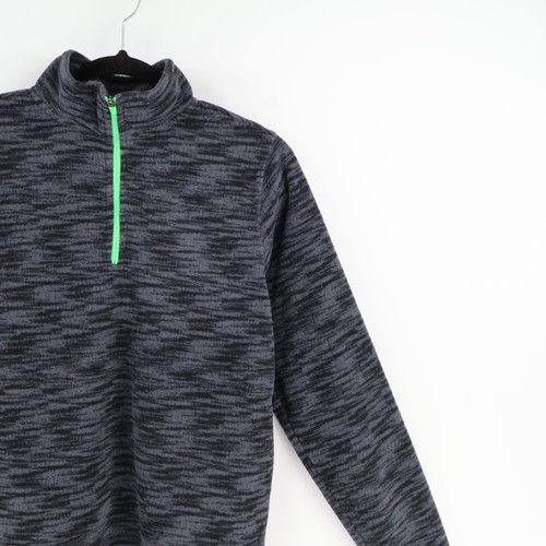 Tek Gear Activewear 1/4 Zip Fleece Jacket Boys Sz XL (18/20) Dark Gray Heathered - Picture 6 of 7