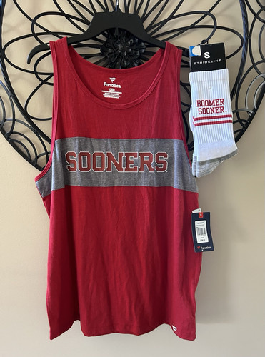 Oklahoma SOONERS 🏈 großes Tanktop & Crew-Socken für Herren ~ neu mit Etikett