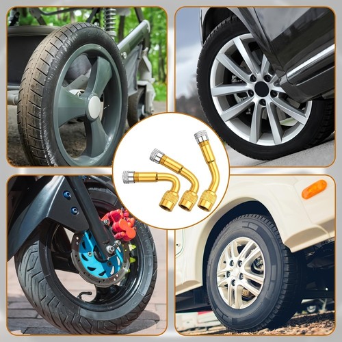 3X Adaptador de extensión de válvula de neumático de aire de latón Extensor de vástago de neumático 45/90/135 grados - Imagen 7 de 7