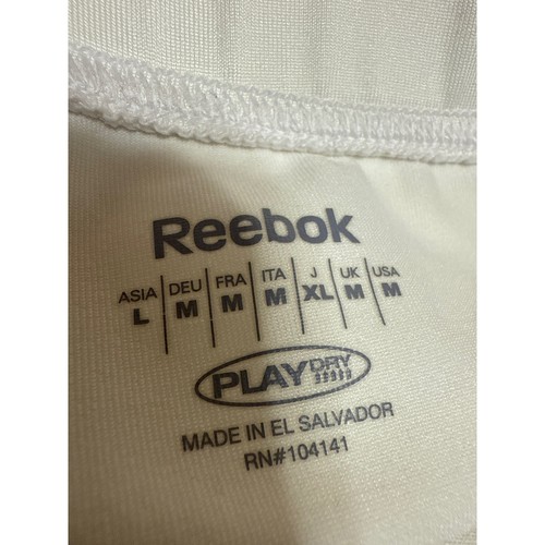 Reebok Women's White Pull On Mid Rise Yoga Workout Athletic Biker Shorts Size L - Picture 4 of 5