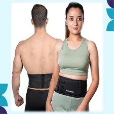 Umbilical Black Hernia Belt Pain relief Support Brace with 1 Removable Compressi
