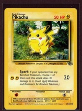 Pikachu Non Holo 1999 WOTC Pokemon Card 60/64 Jungle Set quasi nuovo