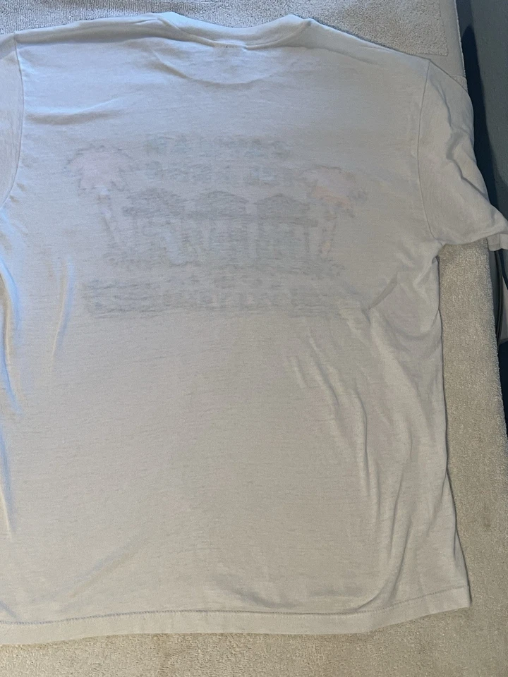 Camiseta De Colección 1988 Hecha en Estados Unidos Islas Caimán GRANDE Punto Único Stedman Años 80 Foto 3 de 4