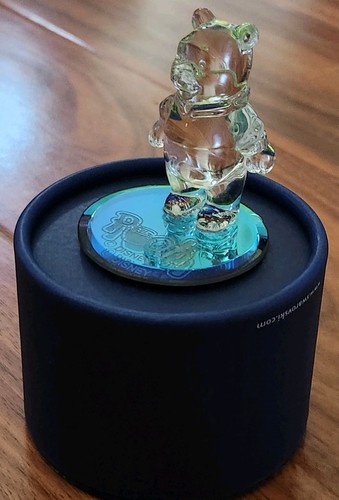 Disney Arribas kleine POOH Kristall Figur Walt Disney World farbiger Spiegelfuß - Bild 2 von 6