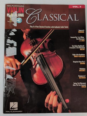 Hal Leonard Violin Play-Along Classical Vol. 3 Music Book with Audio Paperback