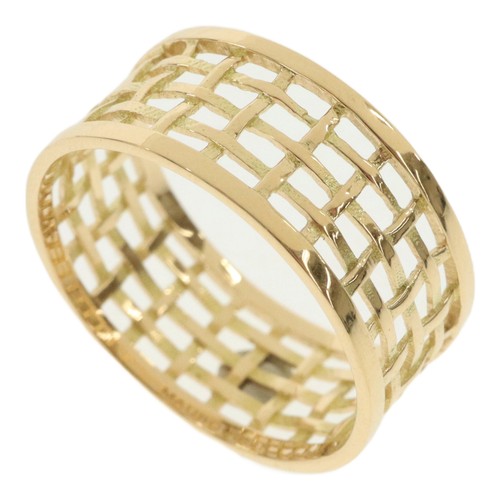 Mauboussin 18k Yellow Gold Ring filigree openwork w/ Case - Picture 2 of 7