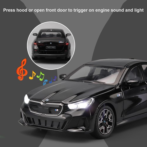 1:24 BMW I5 M60 Diecast Vehicle Model Toy Car Collection Kids Sound Light Gift - Picture 4 of 20