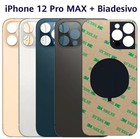 BACK COVER SCOCCA POSTERIORE VETRO PER APPLE IPHONE 12 PRO MAX BIG HOLE BIADESIV