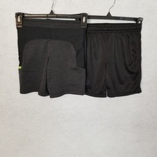 LOT OF 2 Youth XS 4-5 Workout Shorts CHAMPION and ATHLETIC WORKS Shorts Black