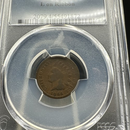 1864 1C Indian Head Cent - PCGS G04 - L on Ribbon - Free Shipping - Picture 3 of 6