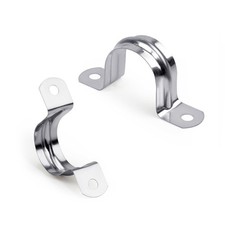 30PCS 1-1/4 inch Stainless Steel Conduit 2 Holes Cable U Bracket Pipe Clamp