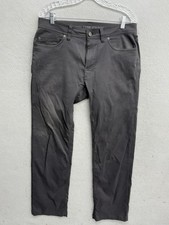 Prana Brion II pants Stretch Slim Fit Chino Men's 32x30 Gray Hiking performance