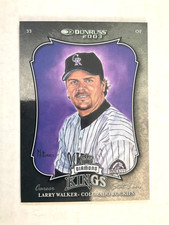 LARRY WALKER - 2003 Donruss Diamond Kings #17 CAREER STAT LINE /215 - Rockies