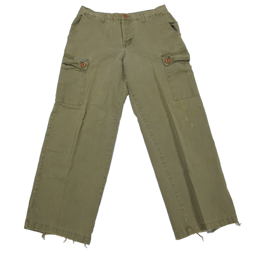 Pantaloni vintage LEI donna 13 kaki larghi cargo anni 90 Y2K paracadutista gamba larga skate