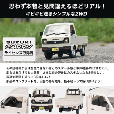 WPL JAPAN D-12 Suzuki Carry 1/10 RC Truck 2WD RTR White with