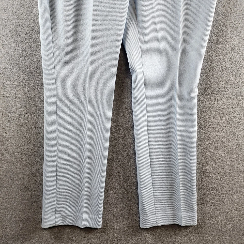 Pantalones acampanados de tiro medio Tahari ASL para mujer 8 azul hielo cremallera gancho y cierre de barra Foto 3 de 4