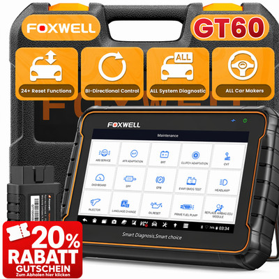 Foxwell GT60 Kfz Diagnosegerät |OBD2 Scanner Bluetooth +24+Servicefunktionen