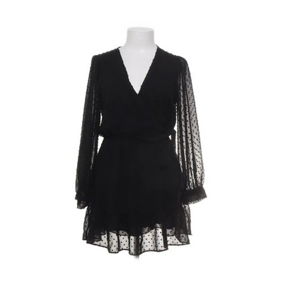 Zara, Wickelkleid, Größe: XS, Schwarz, Einfarbig, Damen #YLE