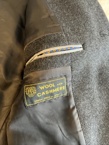 J.CREW LUDLOW WOOL CASHMERE CHARCOAL GRAY OVERCOAT SIZE 42R - Picture 2 of 5
