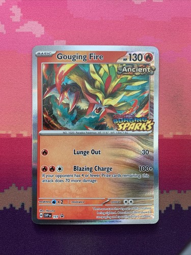 Pokemon Card Gouging Fire 151 Black Star Promo STAMPED Surging Sparks Near Mint - Picture 1 of 2