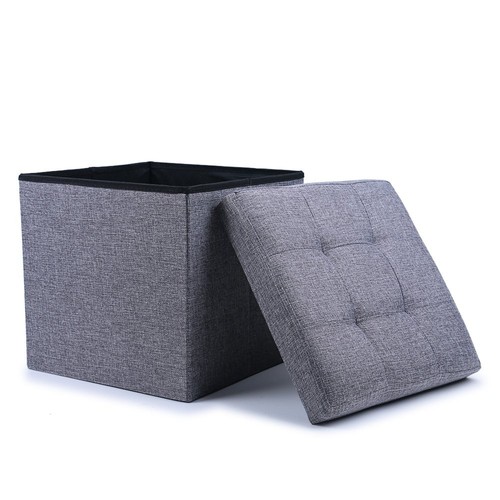 WoneNice Folding Storage Ottoman Cube Foot Rest Stool Seat 15x 15