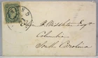 1860s CONFEDERATE CIVIL WAR COVER WITH 10 CENT CONFEDERATE STAMP - CSA #12-AD