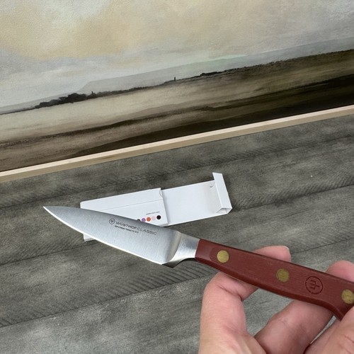 Williams Sonoma Wüsthof Classic Paring Knife 3 1/2" Tasty Sumac Silver NIB - Picture 7 of 9