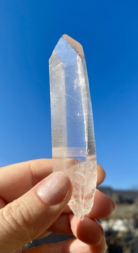 Kristall Himalaya Lemurisch Klar Quarz Turm Natürliche Roh Spitze Stab 73g - Bild 5 von 15