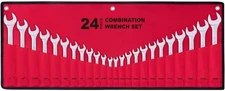 24-Piece All-Purpose Master Combination Wrench Set with Roll-Up Pouch 1/4” to 1”