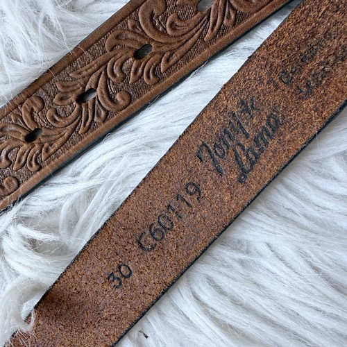 NWT Tony Lama Boys' Little Texas Longhorn Belt Tooled Leather 30 - Picture 8 of 11