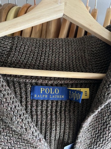 Polo Ralph Lauren Country Brown Knit Cardigan XL - Picture 3 of 6