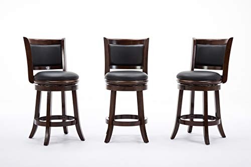 Boraam Augusta Counter Height Swivel Stool, 24-Inch, Cappuccino - Picture 10 of 14