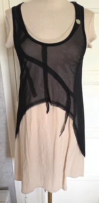 ROBE DOUBLEE AVEC VOILE NOIRE MADO ET LES AUTRES TAILLE 38 COM9 - Photo 1/4