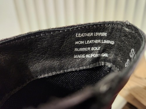 EFFEGIE Size 39 Subai-W, Black Leather Flat Boots, Red Laces, Zip-Up, PORTUGAL - Picture 7 of 13
