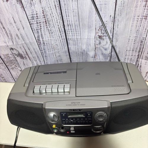 Sony CFD-V17 Boombox AM/FMRadio Cassette Reproductor de CD MegaBass *PROBADO* - Imagen 5 de 12