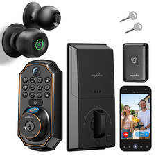 ARPHA Smart Security Fingerprint Door Lock Video Camera WiFi Doorbell+D500 Knob