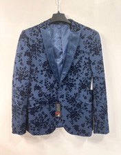 NWT J Ferrar Stretch Slim Fit Blue Floral Suit Tuxedo Evening Formal 40 REG 168