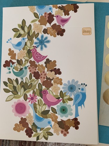 Current Vintage Just A Notes 16 Self Sealing Notes & 15 Seals Birds Flowers - Picture 2 of 4