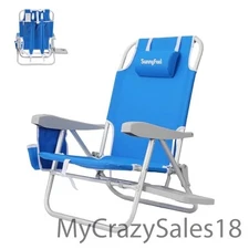 SUNNYFEEL Portable Beach Chair - Blue