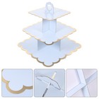 Cake Holder 3 Tiered Modern Cake Stand Reusable Desktop Supply