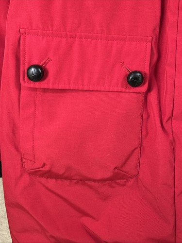 Pendleton Bachelor Expedition Raccoon Fur Trim Hood Down Fill Parka Coat Red XL - Picture 4 of 16